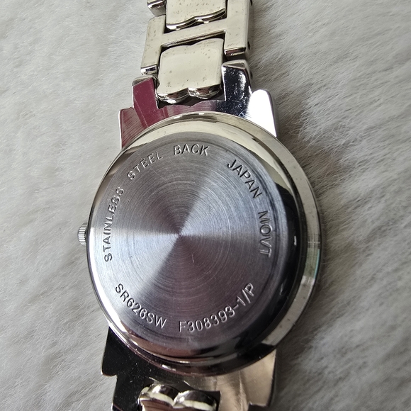 Silver Tone Women's Watch with Crystals. - Picture 3 of 4